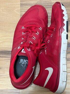 Nike Red Athletic Sneakers - Red/White
